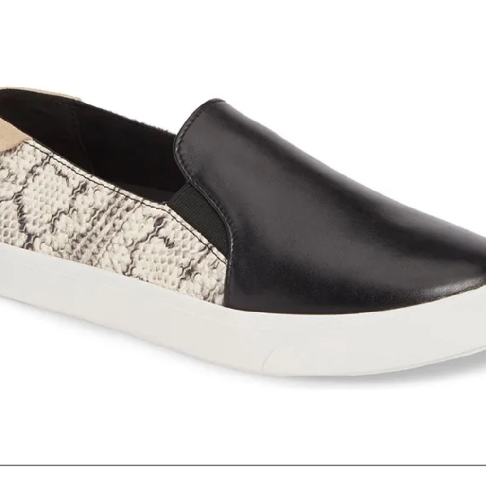 Cole Haan Black and Snake Print Women's Slip-On Sneakers